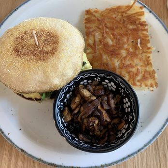 Chuponcito - Egg sandwich with a side of mushroom chorizo - Mexican Near Me - Aliso Viejo, California