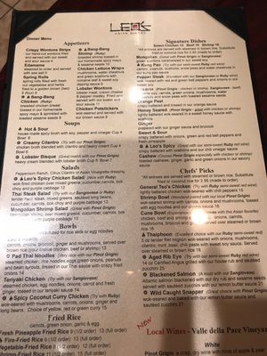 Menu photo 1 Leo's Asian Bistro Lindale, TX