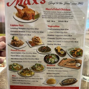 Max's Restaurant - Glendale - Menú - Filipino Near Me - Glendale, California