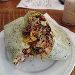 Alternative Grounds Caffe - Huge steak breakfast wrap for just around $6!!!