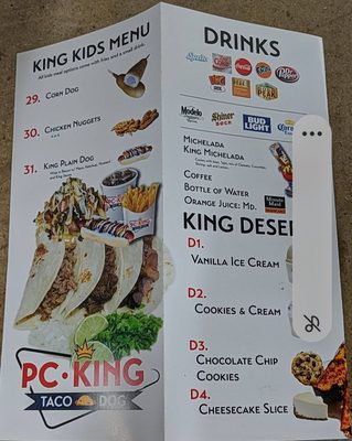 Menu photo 2 PC King Corpus Christi, TX Menu photo 2 PC King Corpus Christi, TX