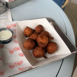 Kimchi hush puppies and popovers