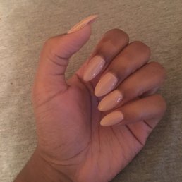 Almond nails.  They have a good selection on quality nail polish