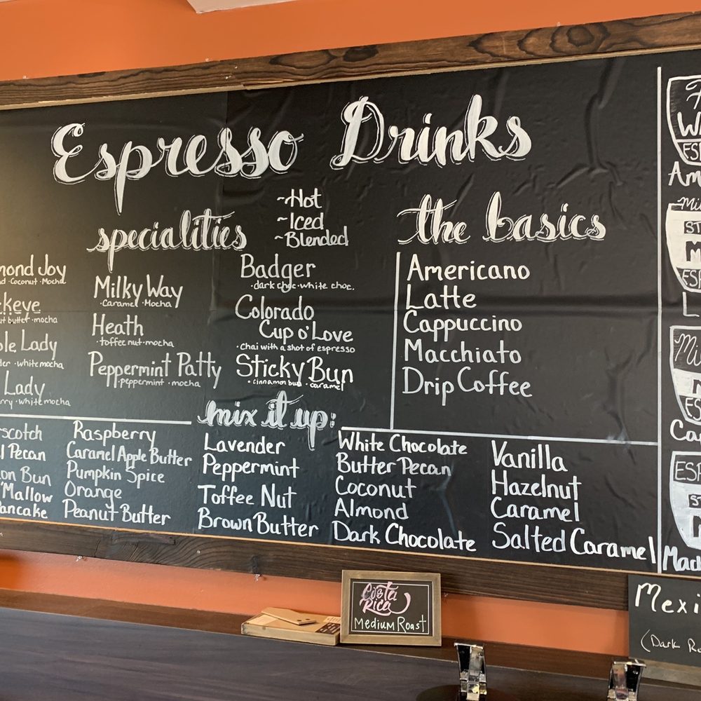 Ahimsa Coffee - Espresso drinks, syrup flavors, types of coffees offered - Coffee & Tea Near Me - Limon, Colorado Ahimsa Coffee - Espresso drinks, syrup flavors, types of coffees offered - Coffee & Tea Near Me - Limon, Colorado