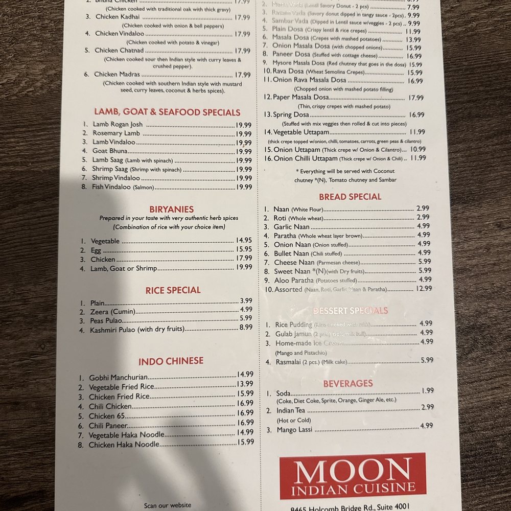 Moon Indian Cuisine - Indian Near Me - Alpharetta, Georgia