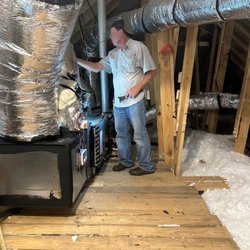 Brad Leland Professional Home Inspection Services - Inspecting the HVAC System in the Attic