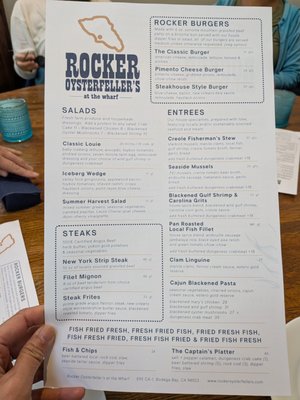 Menu photo 1 Rocker Oysterfeller's Bodega Bay, CA Menu photo 1 Rocker Oysterfeller's Bodega Bay, CA
