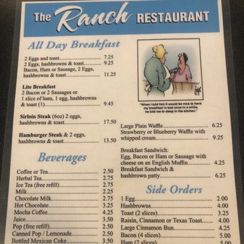 The Ranch Restaurant - Menu - American Near Me - Keremeos, British Columbia