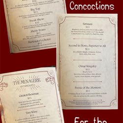 Backwards Distilling Company - Just some of the menu - wow! So much creativity in one menu