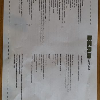 Bear With Me - Coffee & Tea Near Me - South Hobart, TAS