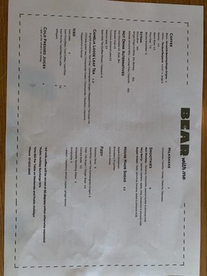 Menu photo 2 Bear With Me South Hobart, TAS