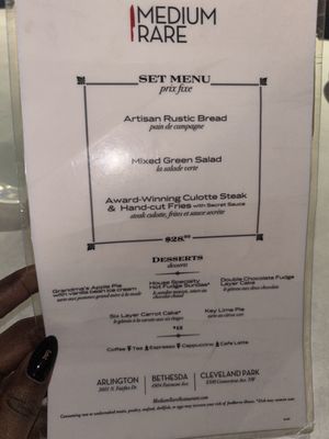 Menu photo 5 Medium Rare Washington, DC, DC