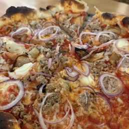 Sausage and fennel pizza Sausage and fennel pizza