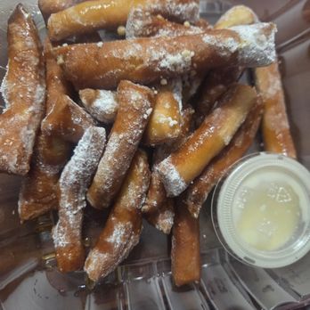Cork & Pig Tavern - Beignets. Just okay. In fairness, they weren't eaten right away. - New American Near Me - Abilene, Texas