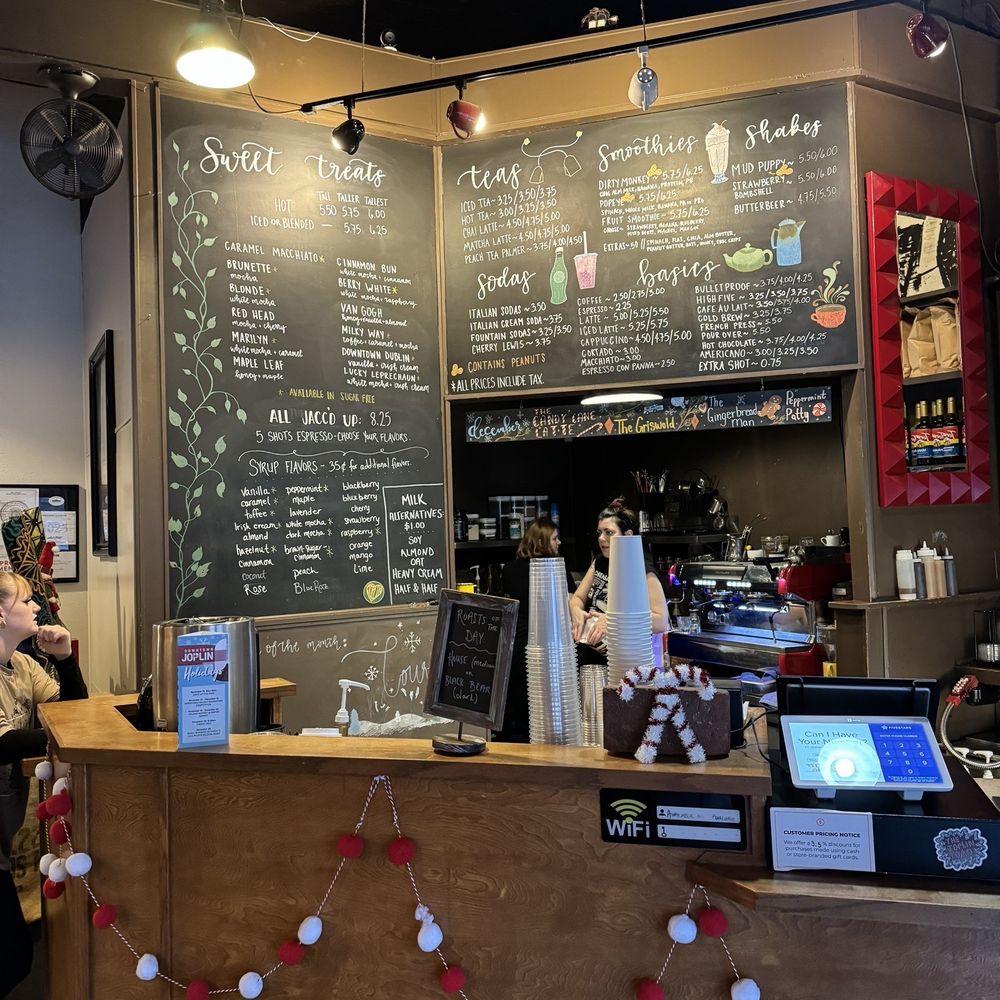 Joplin Avenue Coffee - cute menu spiced up for the holidays - Coffee & Tea Near Me - Joplin, Missouri