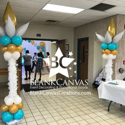 Blank Canvas Event Decor - Deluxe Feather Balloon Columns by Blank Canvas Event Decor in Melbourne FL. Balloons, Backdrops and More! Serving Brevard County FL & Beyond