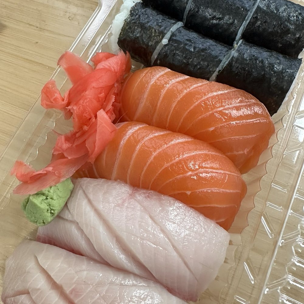 Negihama, hamachi, and salmon
