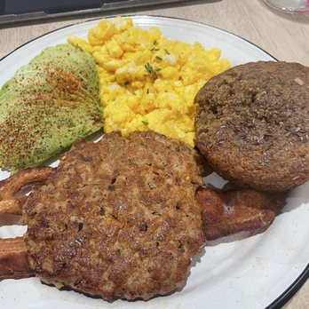 Coffee Commissary - Protein plate w/ flaxseed muffin - Coffee & Tea Near Me - Los Angeles, California Coffee Commissary - Protein plate w/ flaxseed muffin - Coffee & Tea Near Me - Los Angeles, California