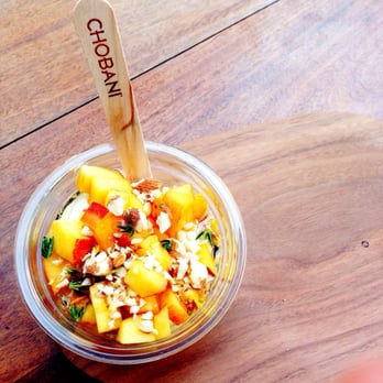 Chobani - Peaches and almonds. - Coffee & Tea Near Me - New York, New York Chobani - Peaches and almonds. - Coffee & Tea Near Me - New York, New York