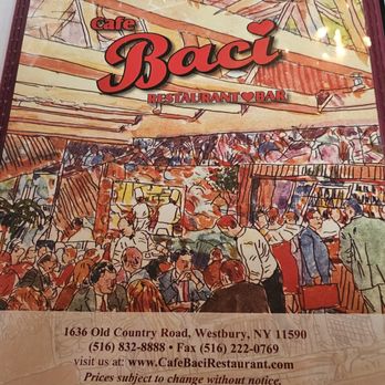 Cafe Baci - The Lunch Menu - Italian Near Me - Westbury, New York