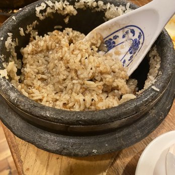 Lighthouse Tofu - The porridge after it's been stirred a bit - Korean Near Me - Annandale, Virginia