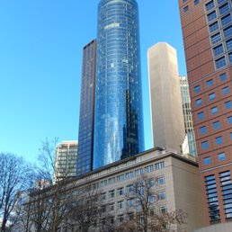 Ground level view of the Main Tower
