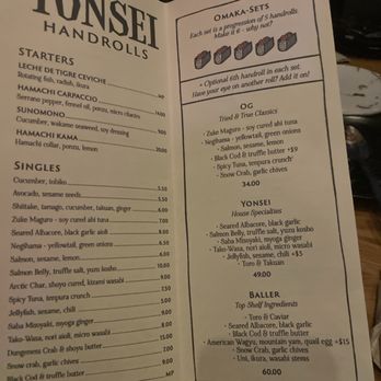 Yonsei Handrolls - Omaka-sets menu - Japanese Near Me - Oakland, California Yonsei Handrolls - Omaka-sets menu - Japanese Near Me - Oakland, California