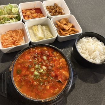 Surah - Beef brisket tofu soup, comes with refillable side dishes - Korean Near Me - Orlando, Florida Surah - Beef brisket tofu soup, comes with refillable side dishes - Korean Near Me - Orlando, Florida
