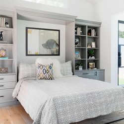 More Space Place - Beautiful contemporary look, with gray finish. Murphy Bed and home office wall.