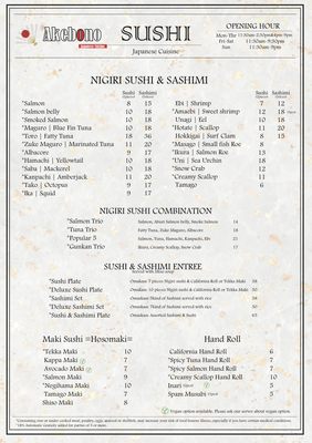 Menu photo 5 Akebono Japanese Cuisine Seattle, WA