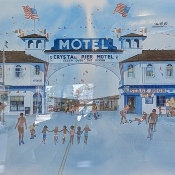 The Crystal Pier Hotel - Throwback art - Hotels Near Me - San Diego, California The Crystal Pier Hotel - Throwback art - Hotels Near Me - San Diego, California