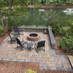 Sam General Landscaping - Patio with firepit and walkway project in Raleigh, NC