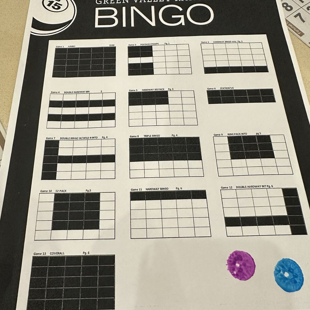13 bingo games