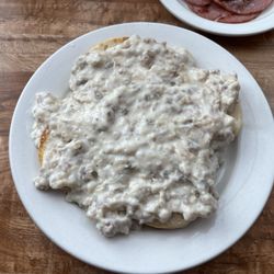 Rose's Luncheonette - Sausage gravy and biscuits