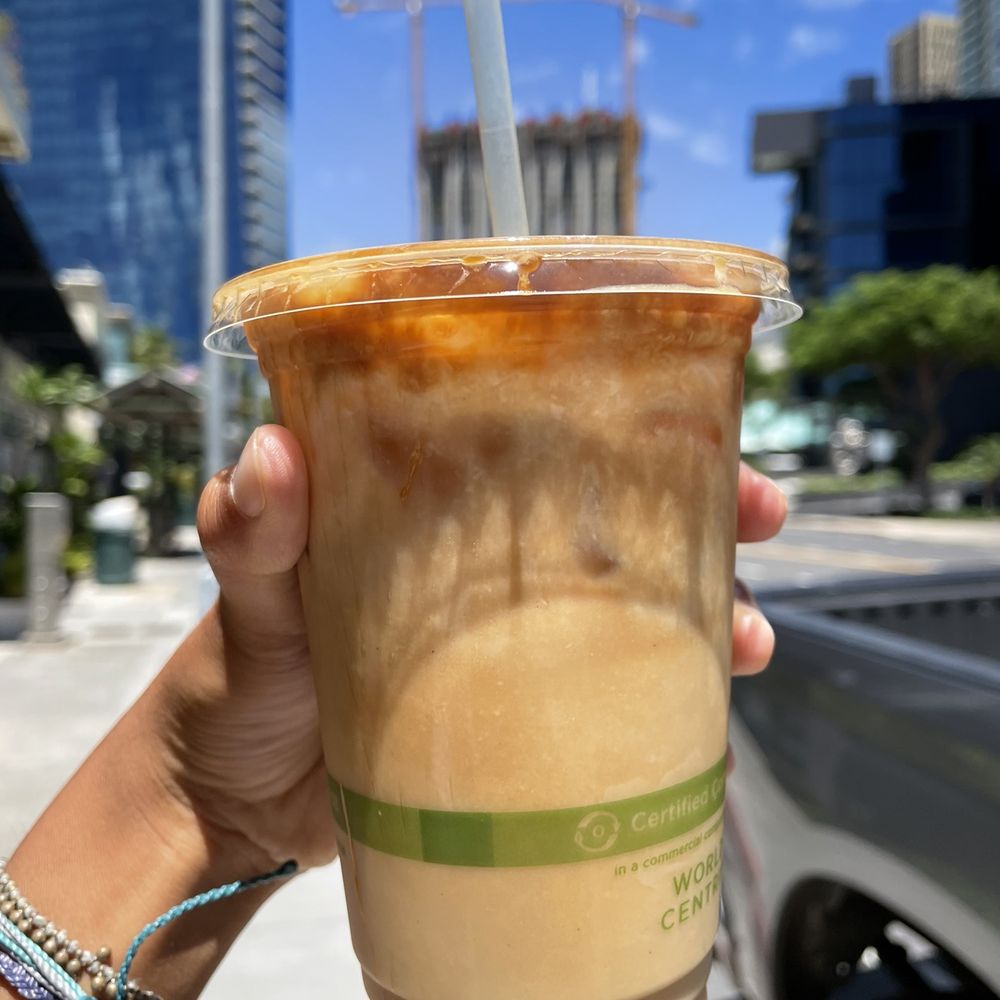 Ali’i Coffee - Iced almond milk latte (large, 16oz) - Coffee & Tea Near Me - Honolulu, Hawaii Ali’i Coffee - Iced almond milk latte (large, 16oz) - Coffee & Tea Near Me - Honolulu, Hawaii