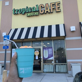 Tropical Smoothie Cafe - Smoothie in my reusable cup. #Surfrider #ReusableStraw - Juice Bars & Smoothies Near Me - Titusville, Florida