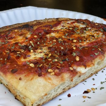 Famous Original J's Pizza - Grandma's Slice, Cheese - Pizza Near Me - Denver, Colorado Famous Original J's Pizza - Grandma's Slice, Cheese - Pizza Near Me - Denver, Colorado