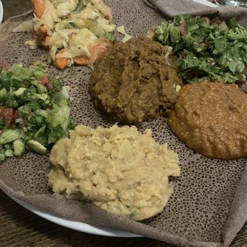Ethio Kitchen & Coffee - Beyayenetu Vegetarian Combo - Ethiopian Near Me - Los Angeles, California Ethio Kitchen & Coffee - Beyayenetu Vegetarian Combo - Ethiopian Near Me - Los Angeles, California