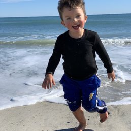 Oh the joys of being chased by waves.