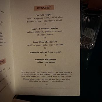 Crying Tiger - Dessert menu - Thai Near Me - Chicago, Illinois Crying Tiger - Dessert menu - Thai Near Me - Chicago, Illinois