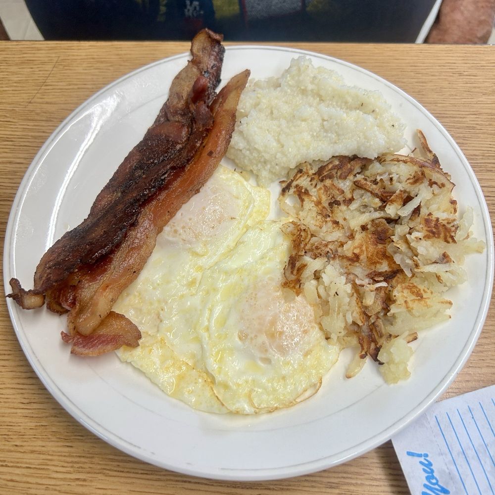 Angie's Country Kitchen - 2 egg plate with half/half - American Near Me - Houston, Texas Angie's Country Kitchen - 2 egg plate with half/half - American Near Me - Houston, Texas