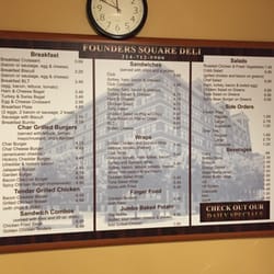 Founder's Square Deli - Menu