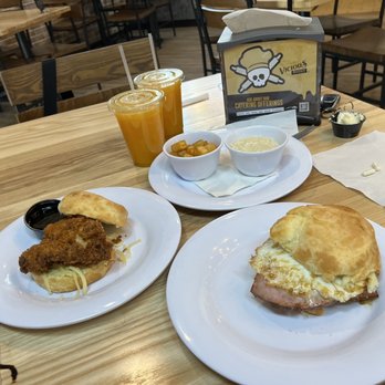 Vicious Biscuit - Fried Chicken Biscuit/ Silence of the Hams / potatoes, grits and OJ - Breakfast & Brunch Near Me - Boone, North Carolina Vicious Biscuit - Fried Chicken Biscuit/ Silence of the Hams / potatoes, grits and OJ - Breakfast & Brunch Near Me - Boone, North Carolina