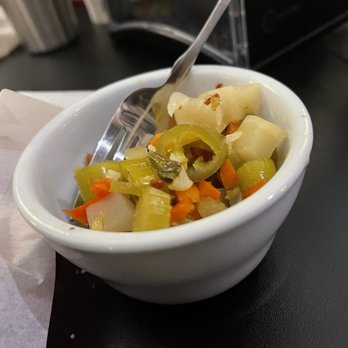 Geraldi’s - a bowl of food with a spoon in it - Pizza Near Me - McMinnville, Oregon