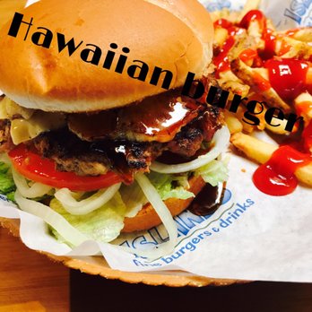 Islands Restaurant - My Hawaiian with teriyaki sauce and pineapple! Yum! - Burgers Near Me - Chula Vista, California