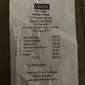 AQ Nails - Rip Off. - Waxing Near Me - Dedham, Massachusetts