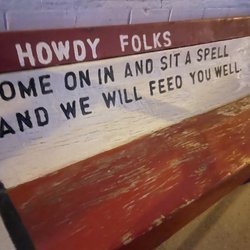 Mom's Kitchen Cafe - Bench outside the diner