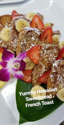 Photo of Barefoot Beach Cafe - Honolulu, HI, United States. Hawaiian Sweetbread French Toast