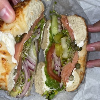 The Posh Bagel - POSH Slice Lox & Cream Cheese (sandwich bagel) - Bagels Near Me - Davis, California
