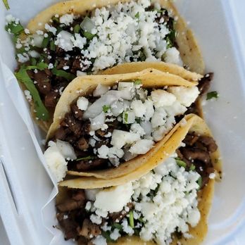 Gym Tacos - Carne Asada Tacos w/onions, cilantro & queso fresco - Mexican Near Me - Raleigh, North Carolina